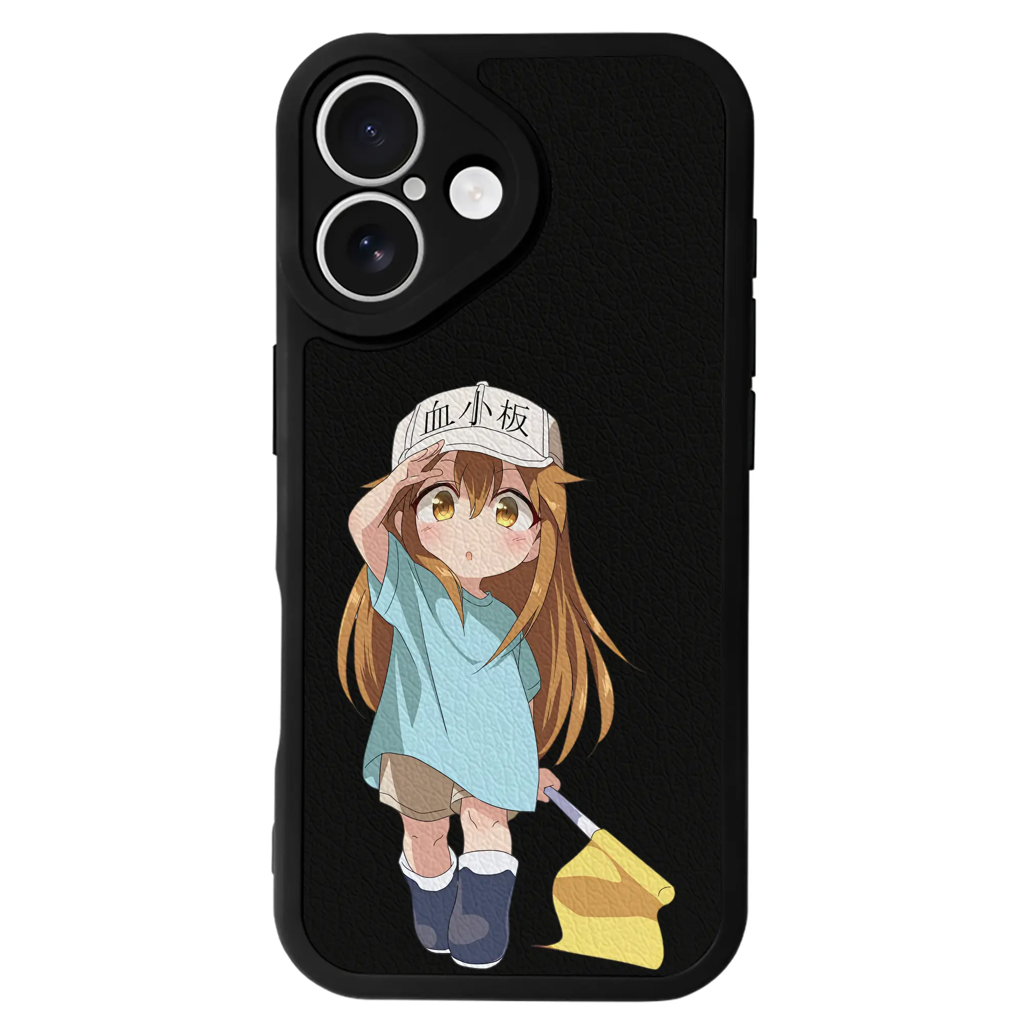 はたらく細胞 グッズ,血小板 - IPhone 16シリーズ対応 ・ シリコンスマホケース ・ レザー調 ・ 高精度フィット ・ 耐衝撃 ・ ワイヤレス充電対応 ・ 精密カット